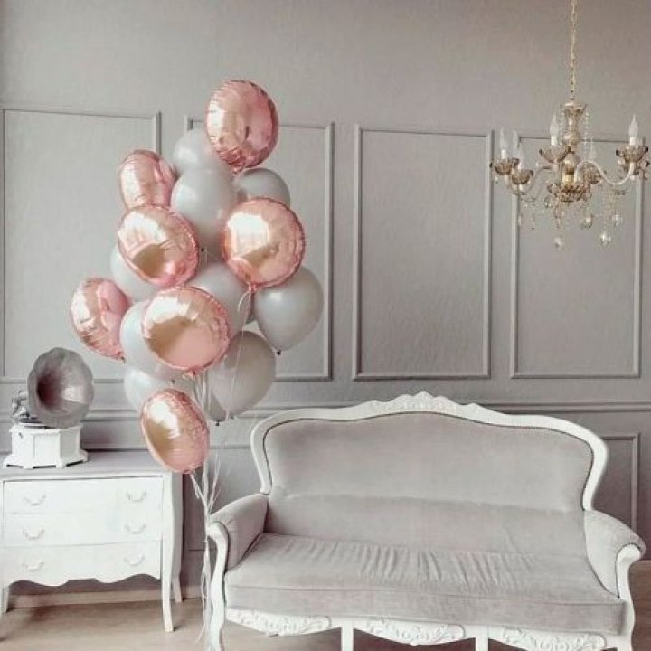 Фонтан шаров "Софт рози" в Челябинске