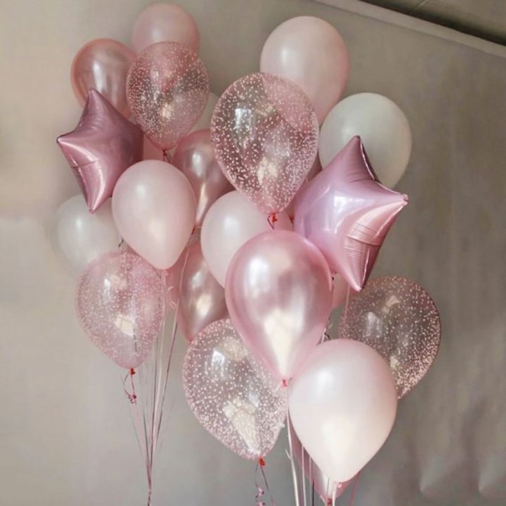 Фонтаны шаров "Розовый" в Челябинске