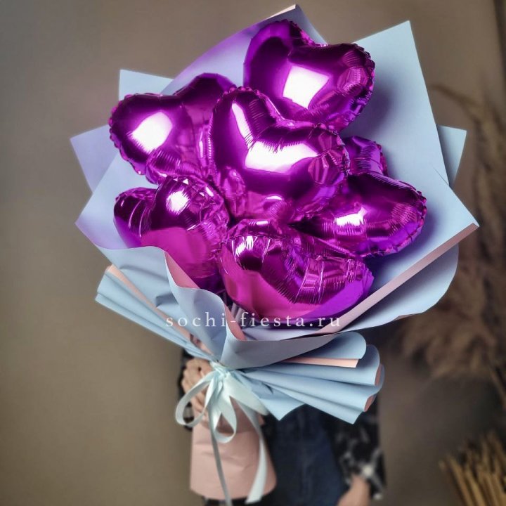 Букет из шаров сердец  в Челябинске