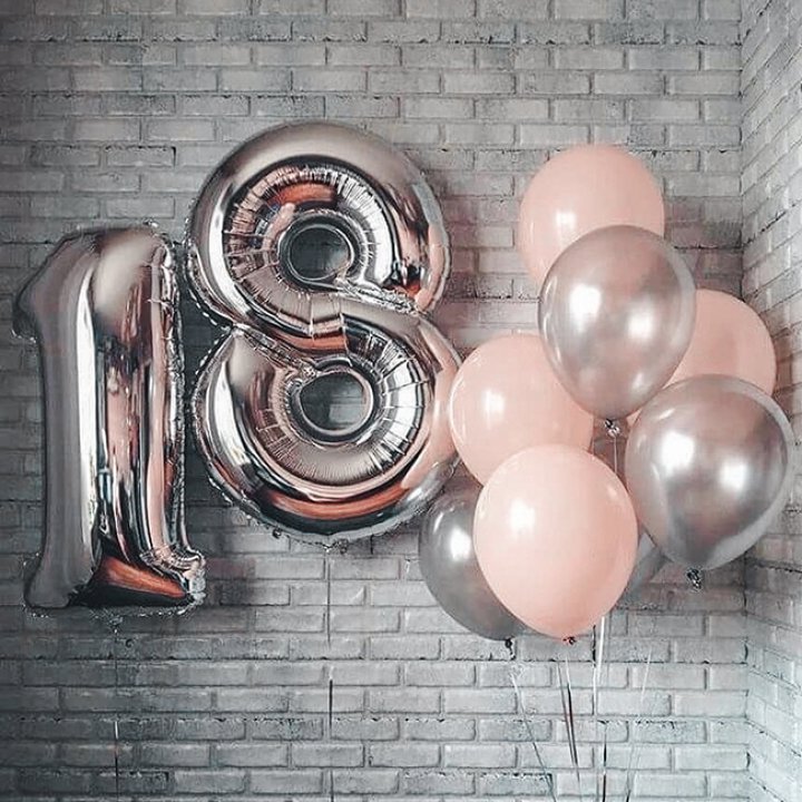 Фольгированный шар Серебряная Цифра в Челябинске