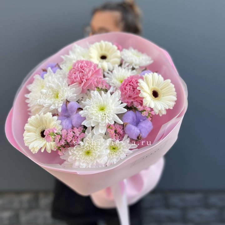 Букет цветов "Пинк спринг" в Челябинске