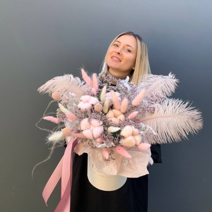 Авторский бокс с сухоцветами в Челябинске