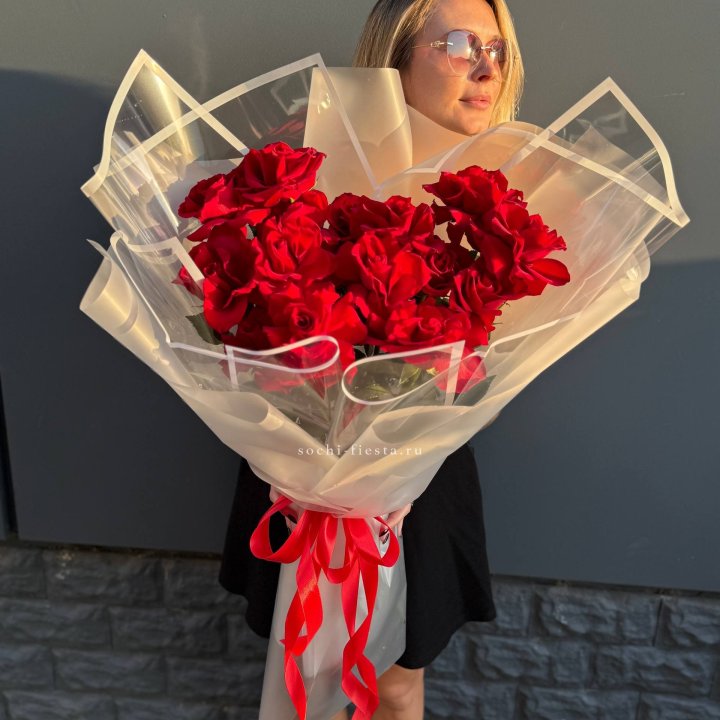  Букет  высоких роз 15 шт в Челябинске