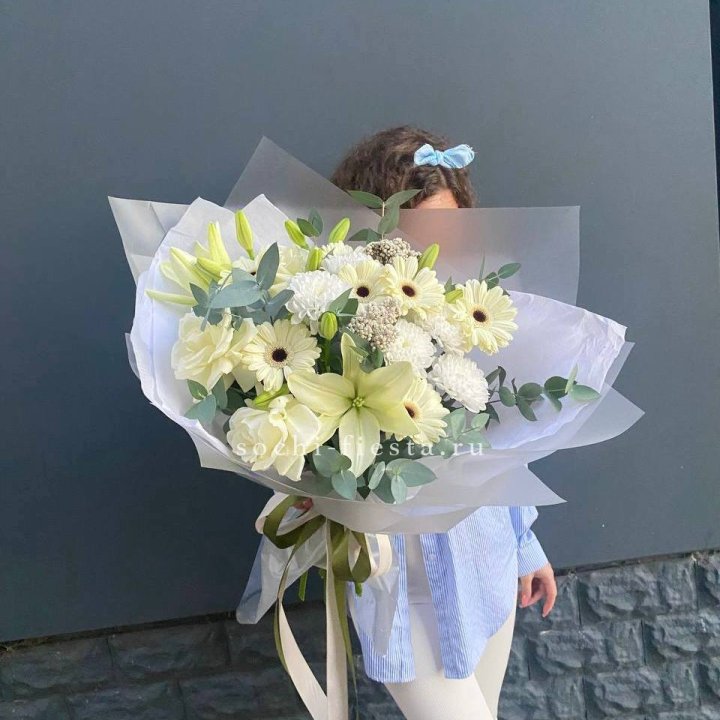 Букет с лилией и герберой в Челябинске