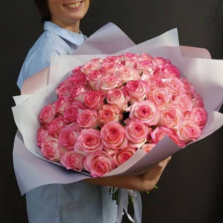 101 роза Джумилия в оформлении  в Челябинске