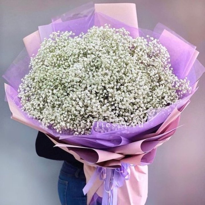 Облако белых гипсофил в Челябинске