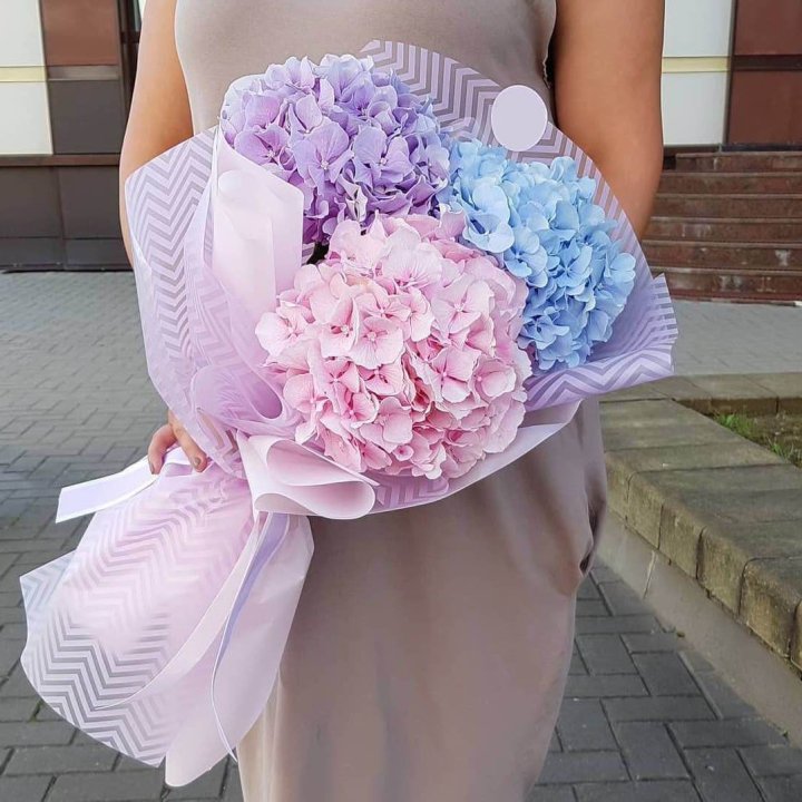 Букет гортензий "Пуф" в Челябинске