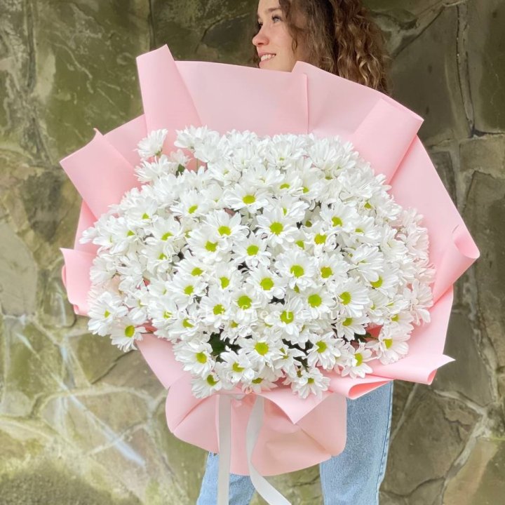  Букет хризантем "Крем" в Челябинске