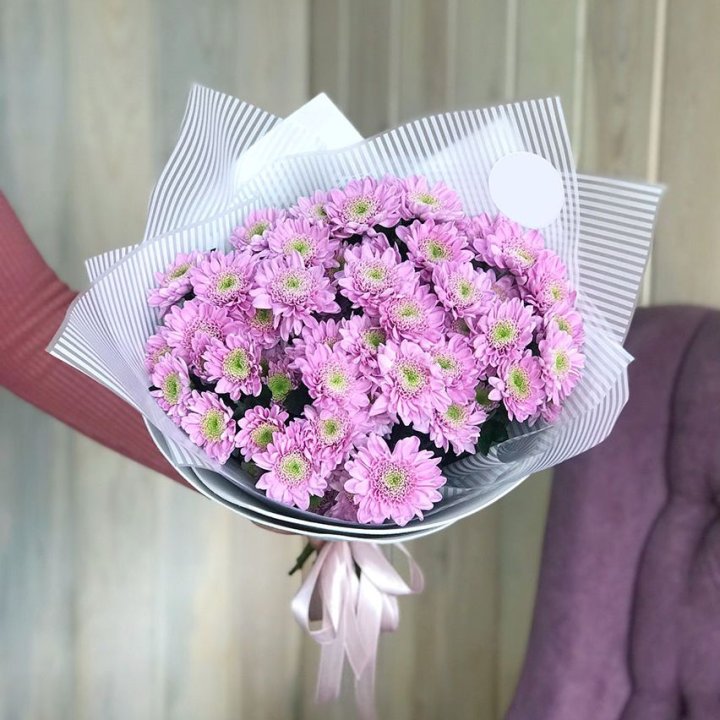 Букет розовых хризантем в Челябинске