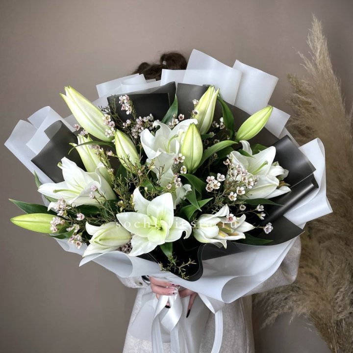 Букет лилий Снежная королева в Челябинске