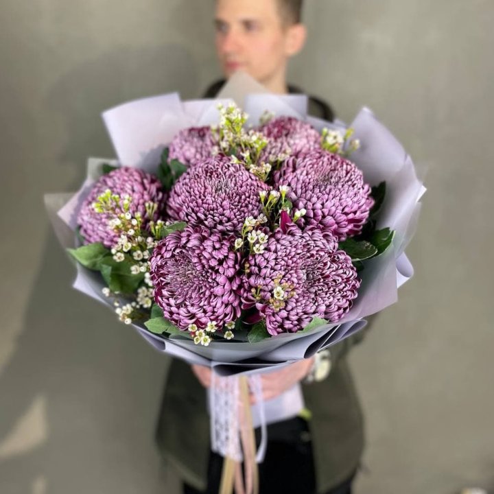 Букет хризантем "Палермо" в Челябинске