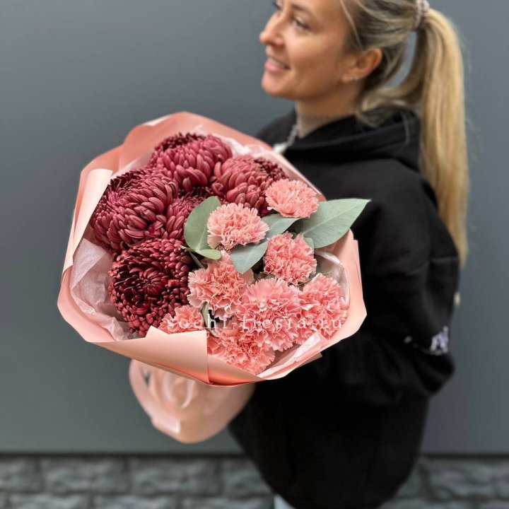 Дуо диантусы и бигуди в Челябинске