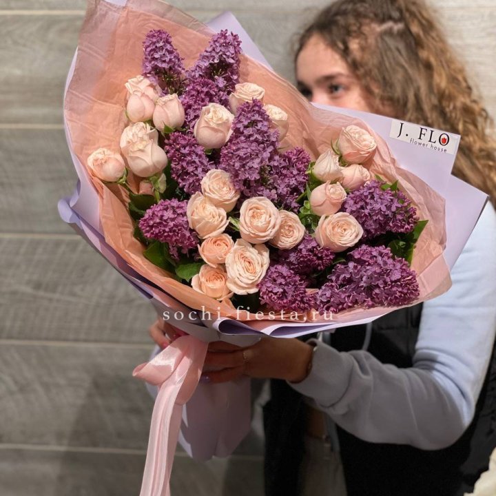 Букет "Лиловая весна" в Челябинске