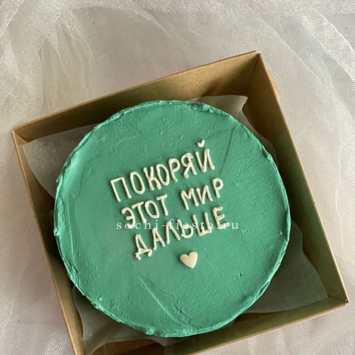 Бенто-торт "Покоряй этот мир" в Челябинске