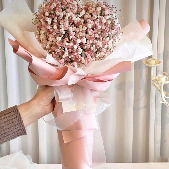 Сердце из гипсофилы  в Челябинске