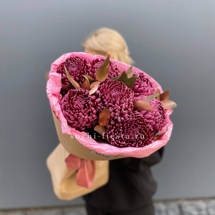 7 Хризантем Бигуди в золоте в Челябинске