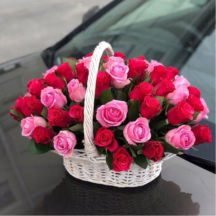 Корзина с розами  в Челябинске