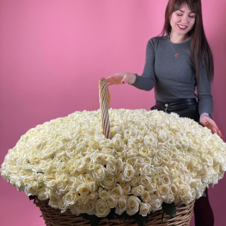 1001 белая роза в Челябинске