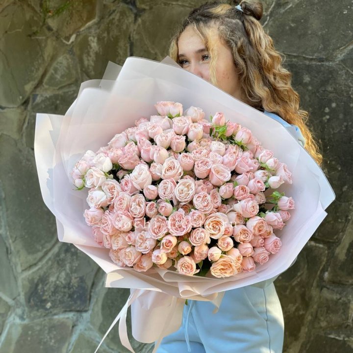 45 роза бомбастик Крем в Челябинске