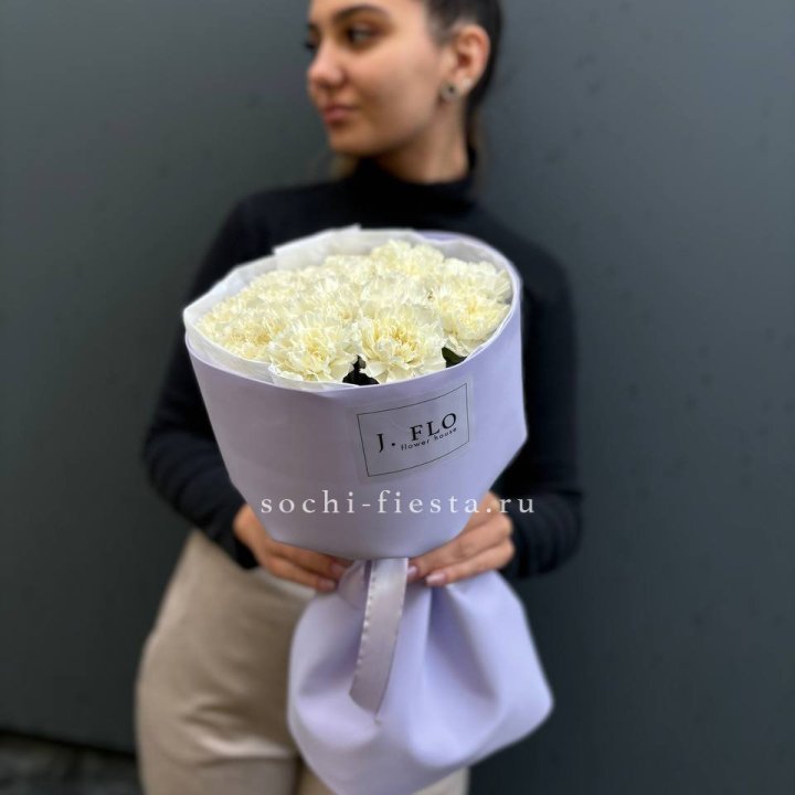 Букет белых диантусов в Челябинске