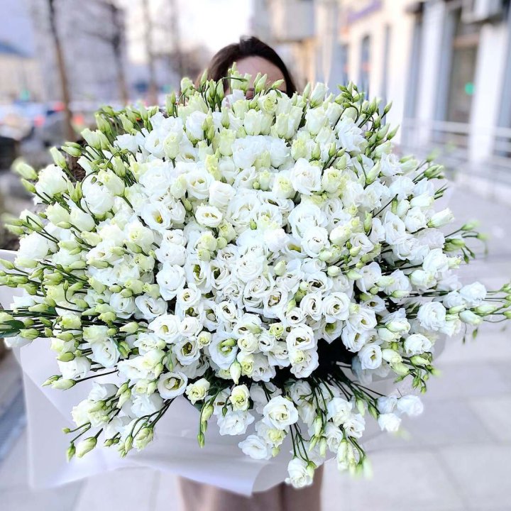 101 белая эустома в Челябинске