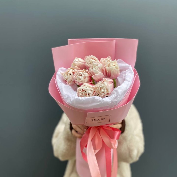 9 нежных тюльпанов в Челябинске