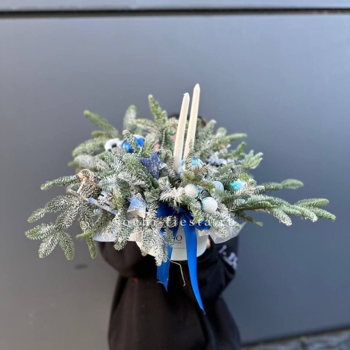 Новогодняя композиция в коробке  в Челябинске