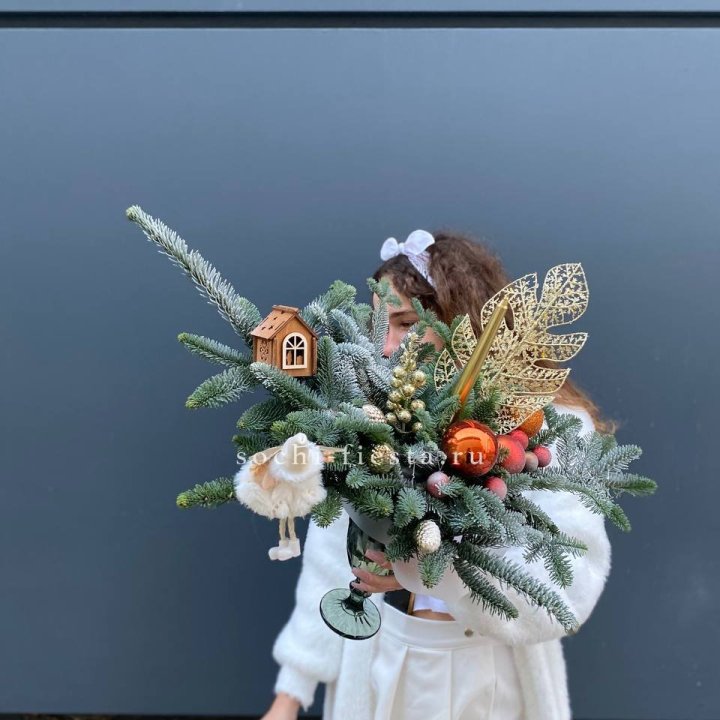 Композиция в бокале огненная  в Челябинске