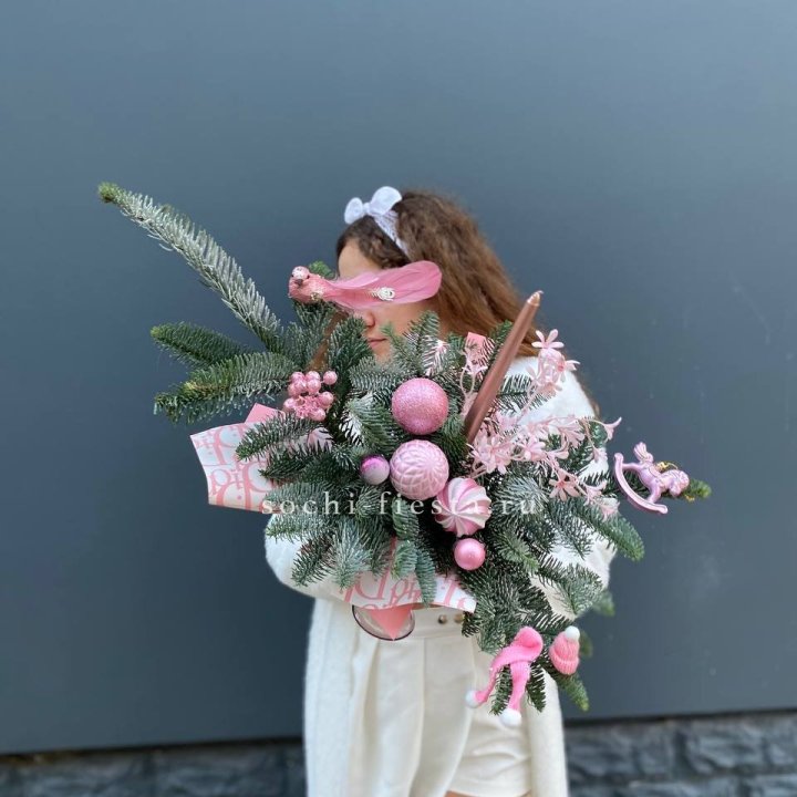 Композиция бокал розовый в Челябинске