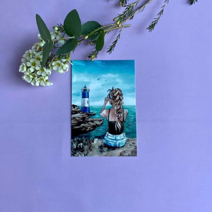 Открытка к букету "Океан" в Челябинске