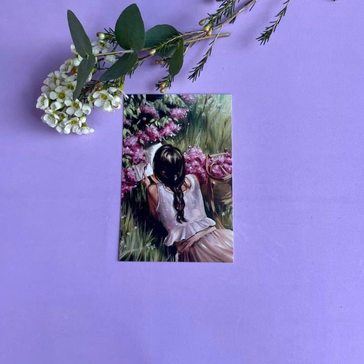 Открытка к букету "Среди пионов" в Челябинске