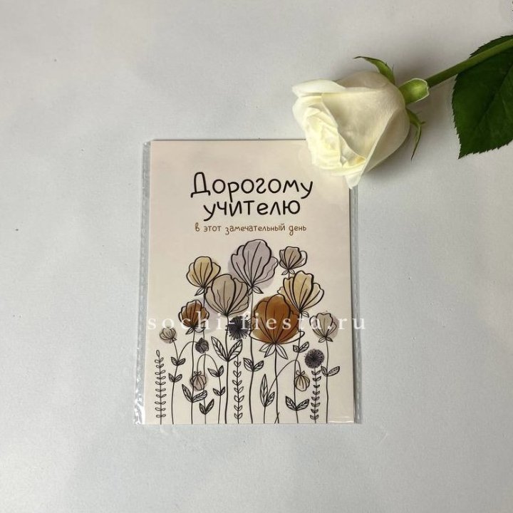 Открытка к букету "Дорогому учителю" в Челябинске