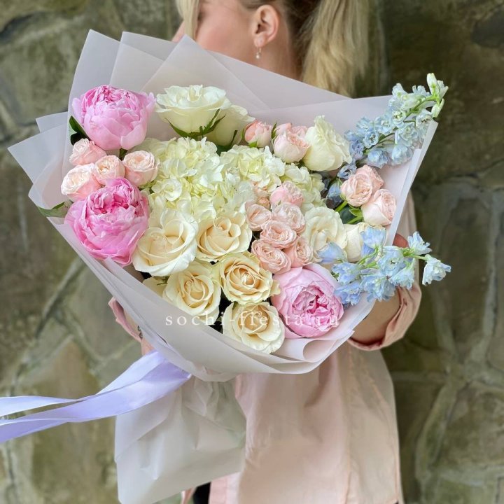 Букет с пионами "Богема" в Челябинске