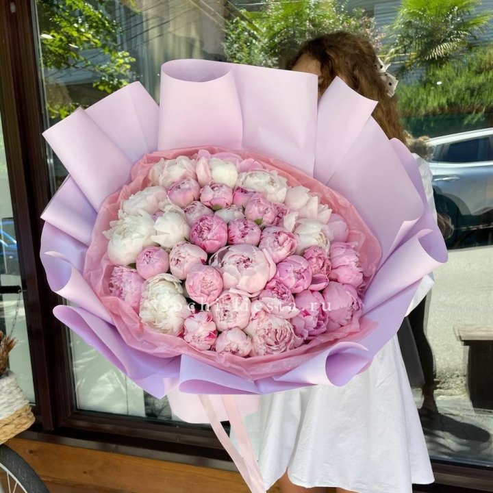 51 розовый пион в Челябинске