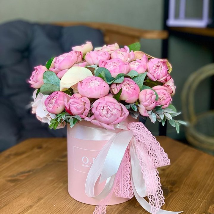 Композиция с пионами №1 в Челябинске