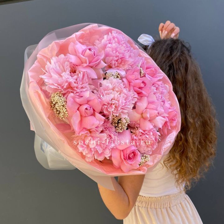  Букет с пионами "Пинки" в Челябинске