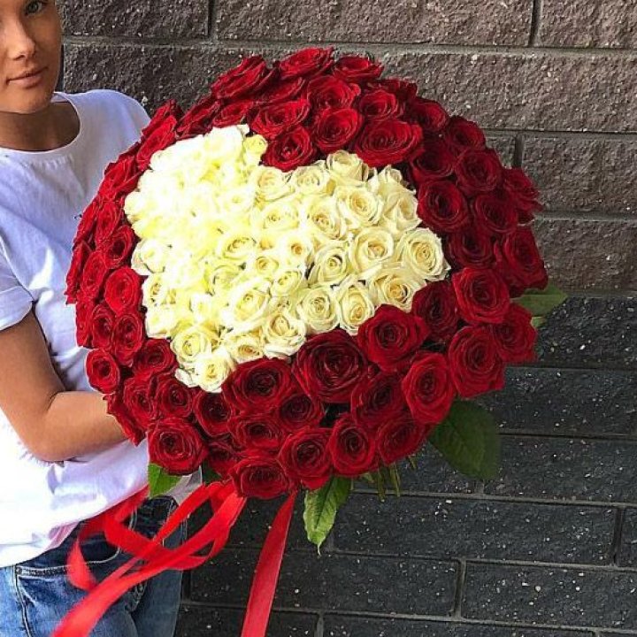101 роза "Сердце" в Челябинске