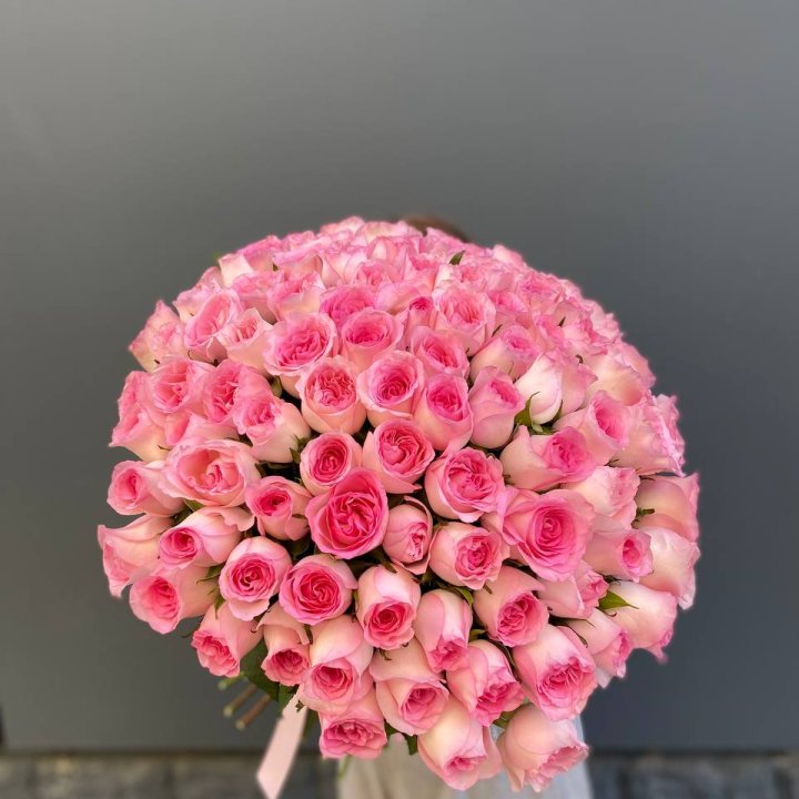 101 розовая роза в Челябинске