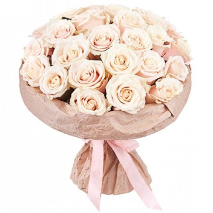 25 кремовых роз "Craft" в Челябинске