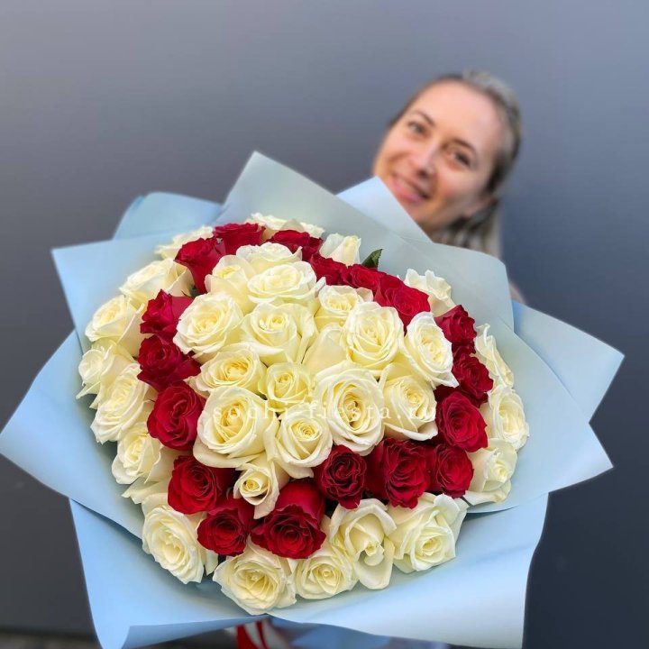 51 роза "Сердце" в Челябинске