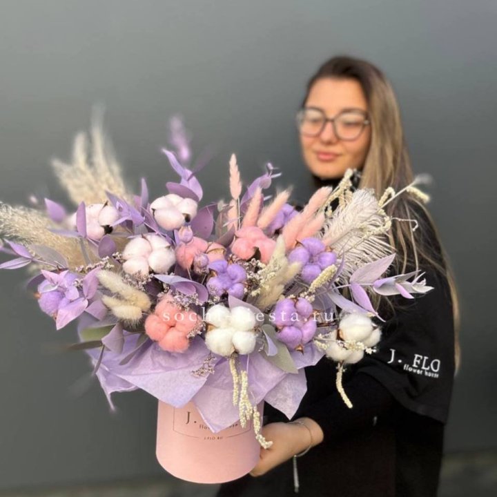 Авторский бокс с сухоцветами №4 в Челябинске