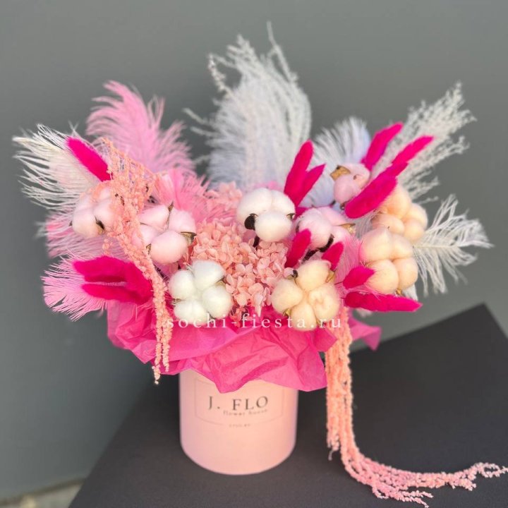 Авторский бокс с сухоцветами №1 в Челябинске