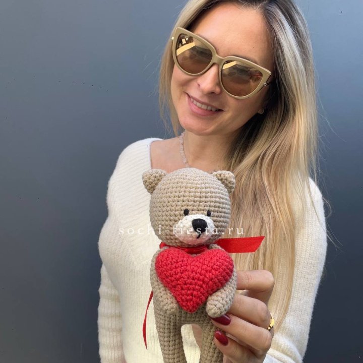 Мишка с сердцем ручной работы в Челябинске