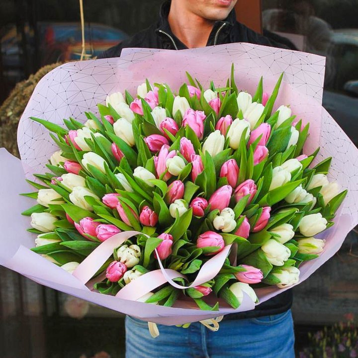 101 тюльпан микс в Челябинске