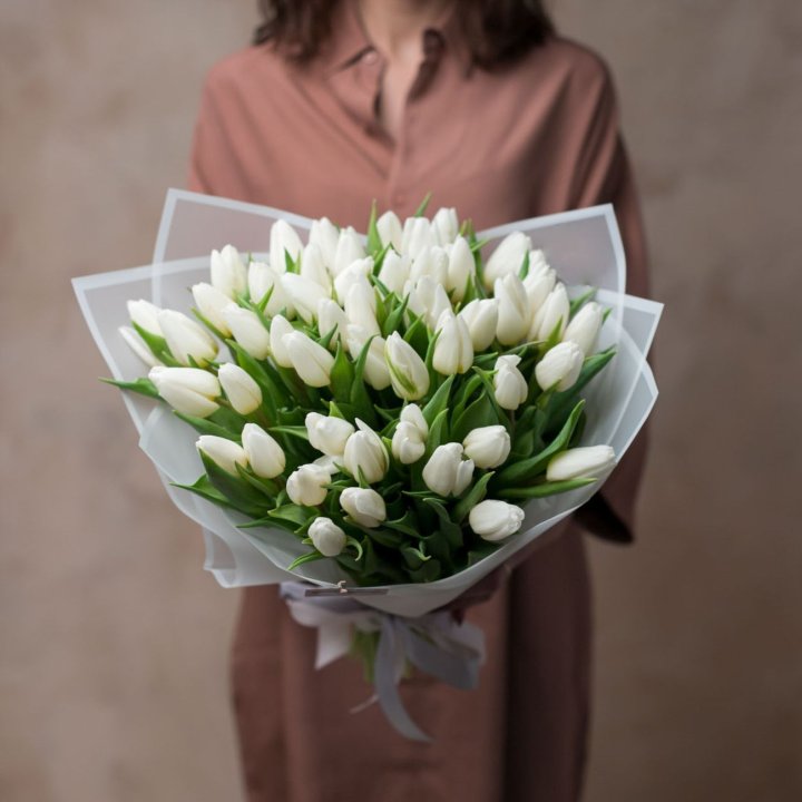 51 белый тюльпан в Челябинске