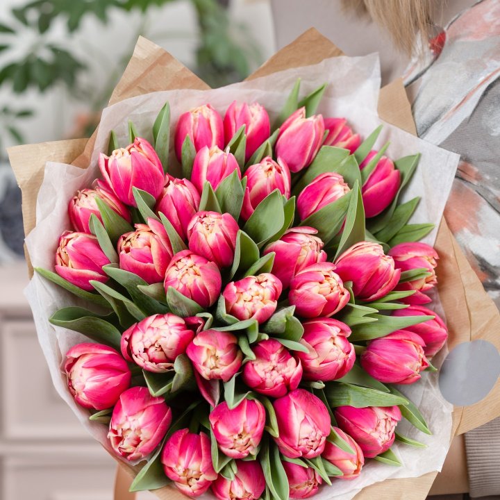 Букет пионовидных тюльпанов в Челябинске